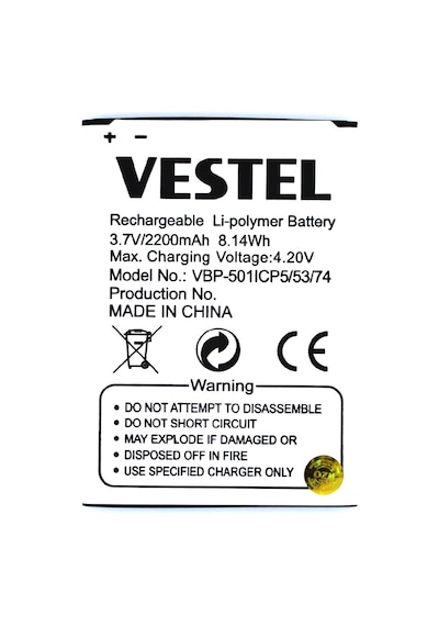 Vestel Uyumlu Venüs 5.5 X 5.5 V Batarya Pil