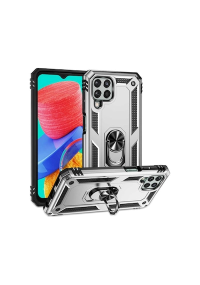 Galaxy M33 Kılıf Zore Vega Yüzüklü Standlı Zırh Kılıf