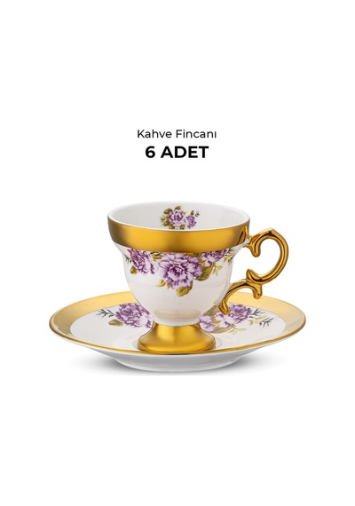 Emsan Rosarian 6 Kişilik Kahve Fincan Takımı 80 Ml Multicolor