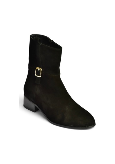 Fox Shoes Z752554161 Siyah Hakiki Deri Süet Günlük Kadın Bot