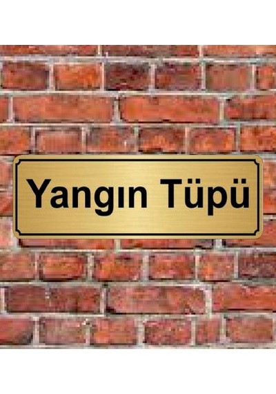 10X20 Cm Yangın Tüpü Yazılı Metal Yönlendirme Levhası
