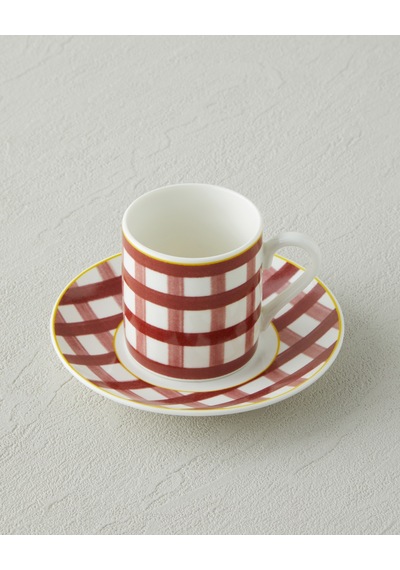 English Home Almeda New Bone China 4 Parça 2 Kişilik Kahve Fincan Takımı 80 Ml Bordo