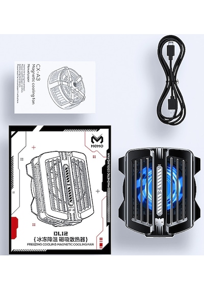 Memo Cx12 Powerbank Girişli Manyetik Cep Telefon Soğutma Fanı Ra