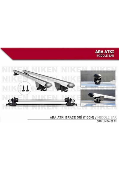 Araç Üstü Ara Atkı Tavan Barı Bagaj Brace Gri 110 Cm