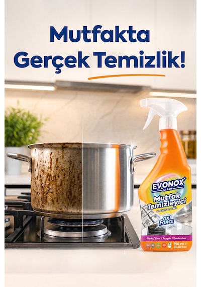 Clean Oxi Force Mutfak Temizleyici 750 Ml Tekli