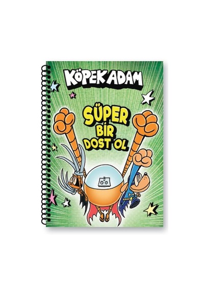 Köpek Adam Çizgili Defter-2 Süper Bir Dost Ol