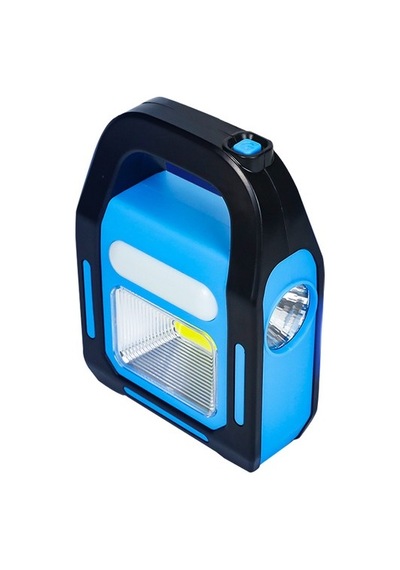 Powermaster HB-9707A-2 3 Kademeli USB Çıkışlı Şarjlı Solar Lamba Mavi - Siyah