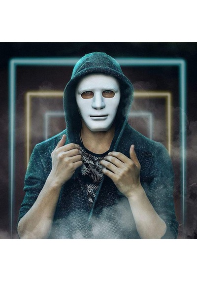 NessiWorld Beyaz Renk Hip Hop Anonim Jabbawockeez Dans Maskesi 18x19 Cm