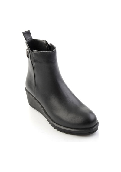 Bambi Siyah Hakiki Deri Kadın Bot & Bootie K02788088003
