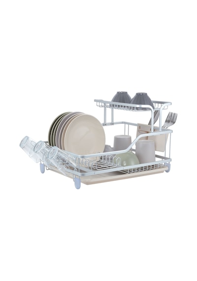 Akayev Bianca Aluminyum İki Katlı Bulaşıklık 60x35x27 Cm Bej