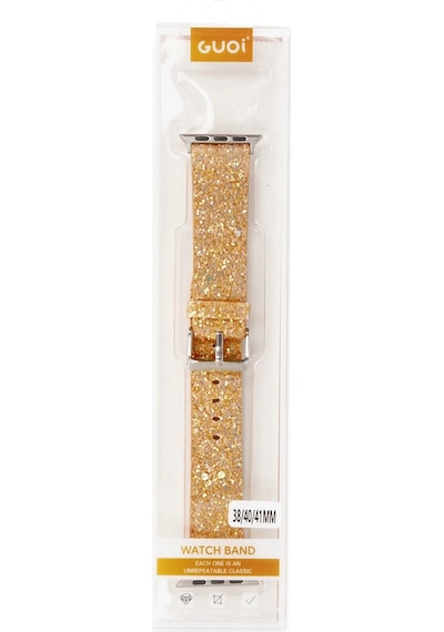 Muratech Newface Apple Uyumlu Watch 38mm Starry Taşlı Kordon - Pudra