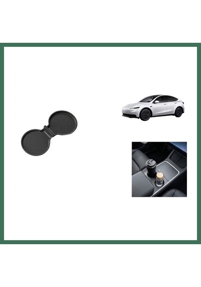 En-cag Tesla Model 3 Model Y Standart Juniper 2025+ Uyumlu Orta Bardaklık Pedi Kaymaz Konsol Koruyucu Matı 1 Adet Siyah Bss