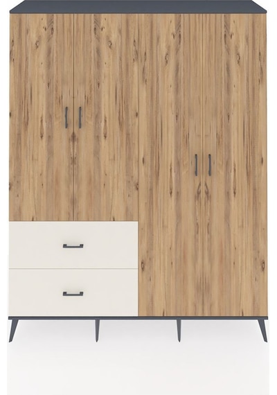 Hyperion Gardrop 4 Raflı 2 Çekmeceli 2 Askılı 176x44x221 Antrasit-çam/aytaşı Çam/aytaşı Hyperion Gardrop 4 Raflı 2 Çekmeceli 2 Askılı 176x44x221 Antrasit-çam/aytaşı Çam/aytaşı
