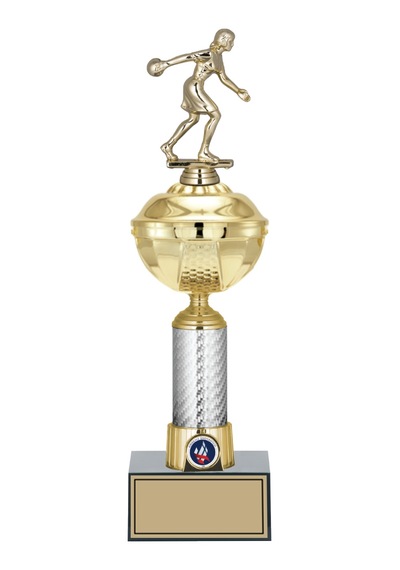 Odak Kupa - Figürlü Kupalar - Bowling Kadın Figürlü Kupalar Fg-057 C - 40 Cm Altın - Beyaz