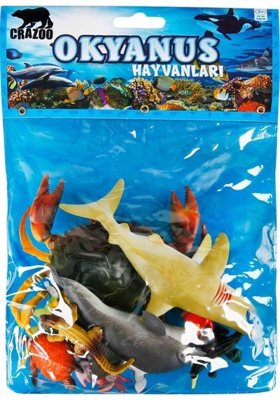Okyanus Hayvanları Poşetli Hayvan Oyun  Seti