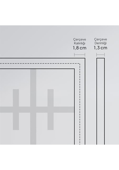 Limu Ahşap Çerçeve Fotoğraf, Poster Ve Özel Anılar İçin Dekoratif Çerçeve Beyaz, 20x20