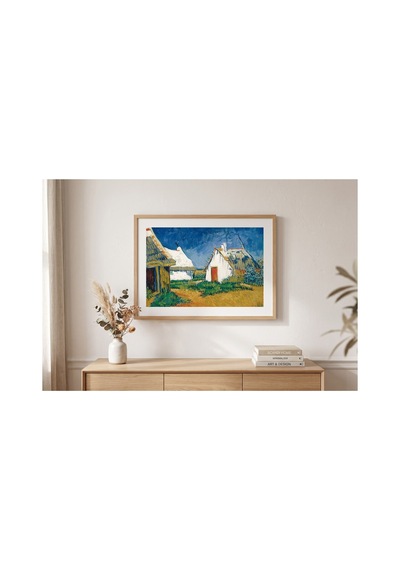 Van Gogh Van Gogh Saintes-maries Üç Beyaz Ev Çerçevesiz Poster 21x30 Cm A4 Tablo Van Gogh