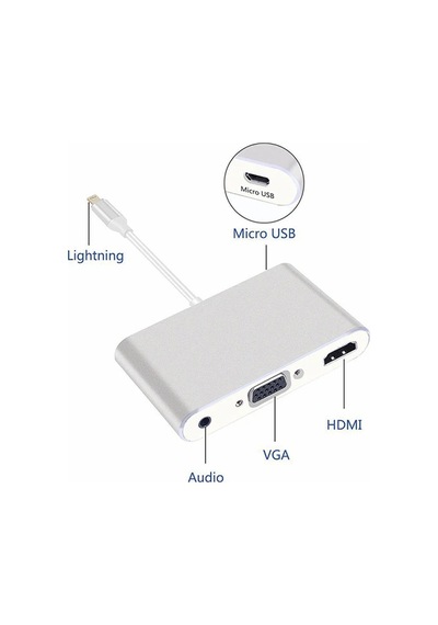 İphone İpad P32 Hdmi Vga Av Audio Dönüştürücü Adaptör- 5775