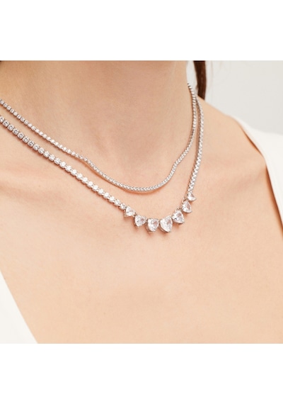 Merano Design Rhodium Su Yolu Kolye 3 MM Kırmızı