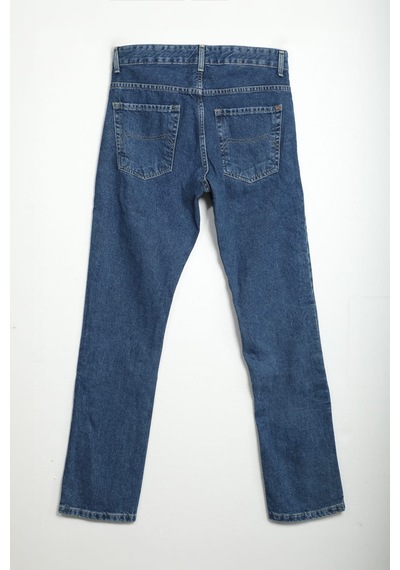 Erkek Regular Fit Normal Kesim %100 Pamuk Koyu Mavi Jean Pantolon Koyu Mavi