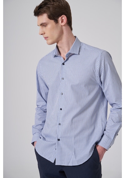 Morven Erkek A. Mavi Pamuk Trend Dynamic Fit Tam İtalyan Yaka Gömlek 26mc004045311 A. Mavi