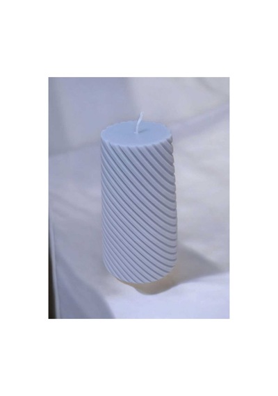 Spiral Desenli Silindir Soya Mum Doğal El Yapımı Pembe - 714839259 Pembe