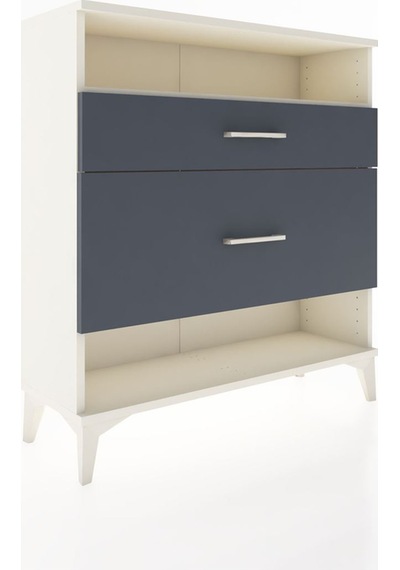 Arges Şifonyer Tek Raflı 2 Çekmeceli 88x30x96 Aytaşı-antrasit Aytası