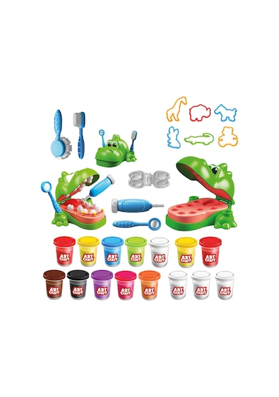Oyun Hamuru Set Dino Diş Oyuncak Eğitici Set 860 Gr Oyun Hamuru