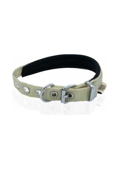 Softlu Köpek Boyun Tasması 2 Cm X 45 Cm Haki Çok Renkli