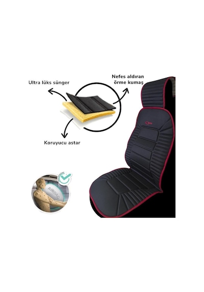 Space Oto Koltuk Minderi, Opel Araçlarla Uyumlu 2'li Set Özel Tasarım Minder Premium 001