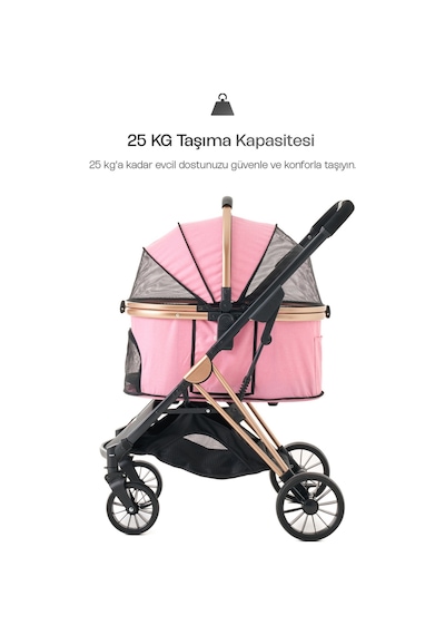 Justie Pet Titanus Kedi & Köpek Arabası 76 x 52 x 95 CM
