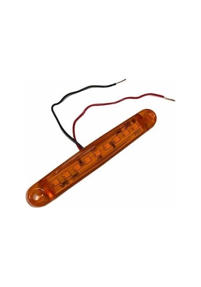 12v-24v Parmak Lamba 9-ledli Turuncu 100 15 Mm