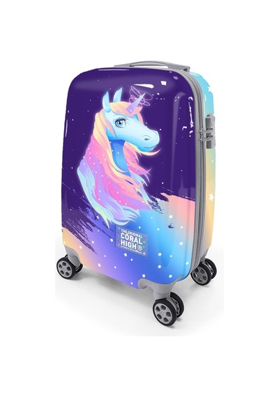 Coral High Unicorn Desenli Kabin Boy Valiz 50cm 16540 Çok Renkli
