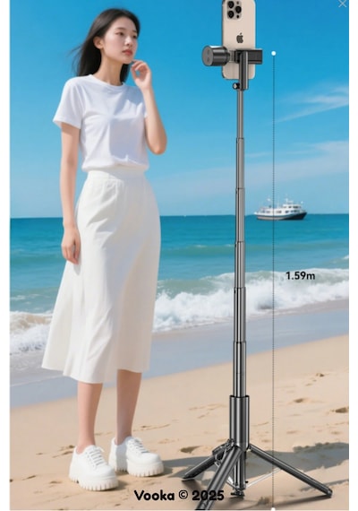 Rgb Işıklı Selfie Tripod Çubuğu Bluetooth Kumandalı Uzayabilir Led 1.63m Işık Tripod Telefon Stand