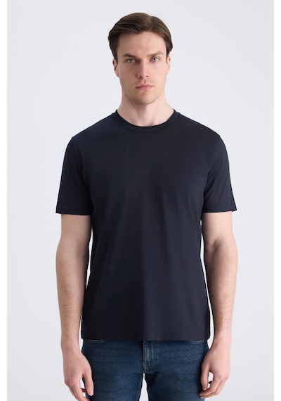 D's Damat Ds Damat Regular Fit Lacivert Düz %100 Pamuklu T-shirt 4hc1447010352 101