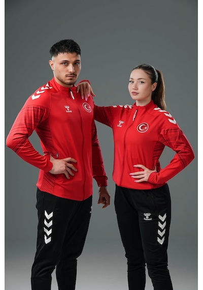 Hummel Milli Takım Line Kamp Eşofman Üstü Kırmızı