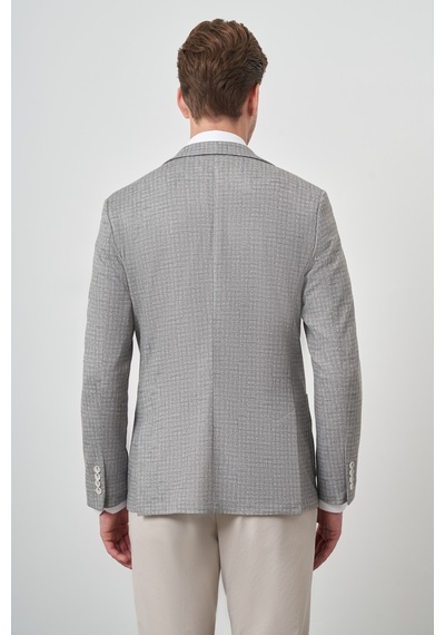 Morven Erkek Haki Örme Slim Fit Mono Yaka Ceket 25ms002020710 Haki