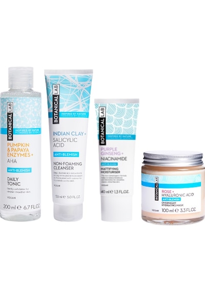 Botanical Lab Daily Tonic 200 ML + Non-Foaming Cleanser 50 ML + Blemish Mattifying Moisturiser 40 ML + Overnight Hydrating Mask 100 ML