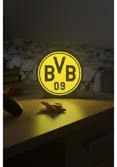Borussia Dortmund Bvb Tasarımlı Dekoratif Aydınlatma Çok Renkli