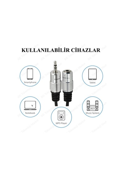 1.5 Metre Yüksek Kalite 3.5Mm Stereo Ses Uzatma Kablosu