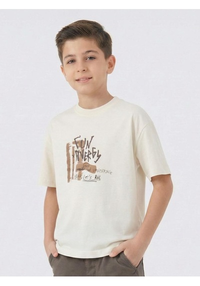 Xo Kids Erkek Çocuk Tişort 3-14 Yaş 1921 Taş Rengi