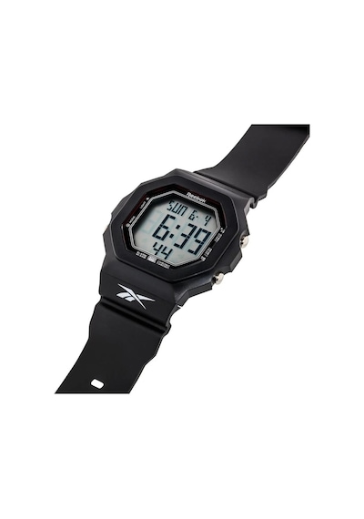 Reebok Rv-tru-u9-pbpb-wr Dijital Siyah Silikon Kordon Kare Erkek Kol Saati