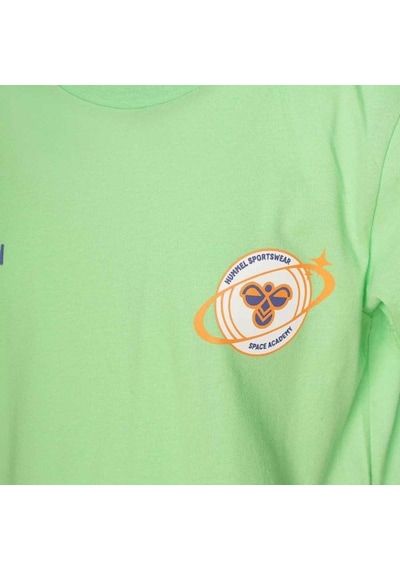 Hummel Hellen Erkek Çocuk Yeşil Yuvarlak Yaka Tişört Yeşil