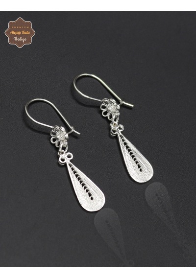 Damla Model 925 Ayar Gümüş Telkari Kadın İkili Set 201025198 Gümüş