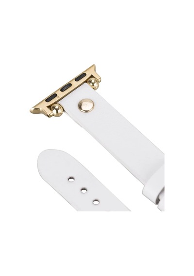Apple Watch Uyumlu Deri Kordon 38-40-41mm Frg F3 Beyaz Diğer