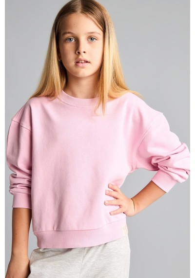 Defacto Relax Fıt Bisiklet Yaka Basic Sweatshirt Kız Çocuk E6842a826aupn693 Pembe-pn693