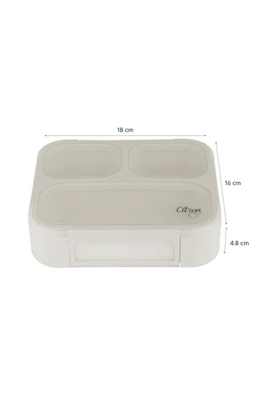 Citron Çatal Ve Kaşıklı Bento Beslenme Kutusu Seti - Beige 1061015 1
