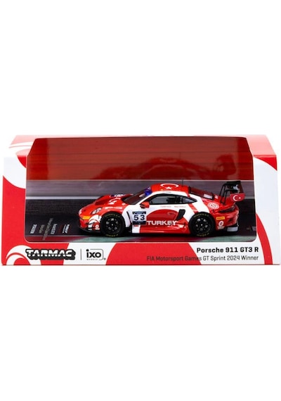 Tarmac Works X Diecast Turkey Porsche 911 Gt3 R / Fıa Motorsport Games Gt Sprint 2024 Winner Model Araba