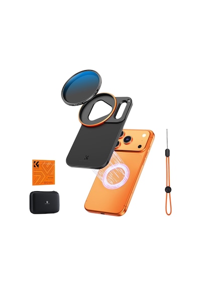 K&f Concep Apple iPhone 17 Pro Uyumlu Değişken Ayarlanabilir Nd2-32 Filtre + Manyetik Filtre Montaj Adaptörü