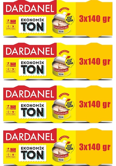 Dardanel Eko Ton Balığı 3x140 Gr X 4 Adet